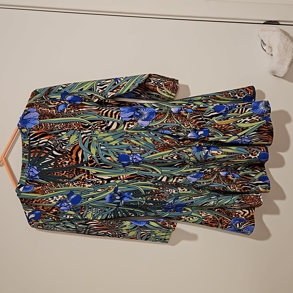 *ATTITUDES by Renee size M/ P Tropical animal print tunic Hawai'i beach vacation - Picture 5 of 8